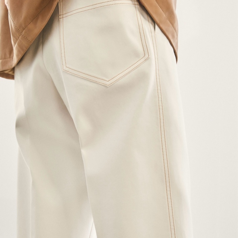 NWT Massimo Dutti | Off-White Ankle Barrel Cut
